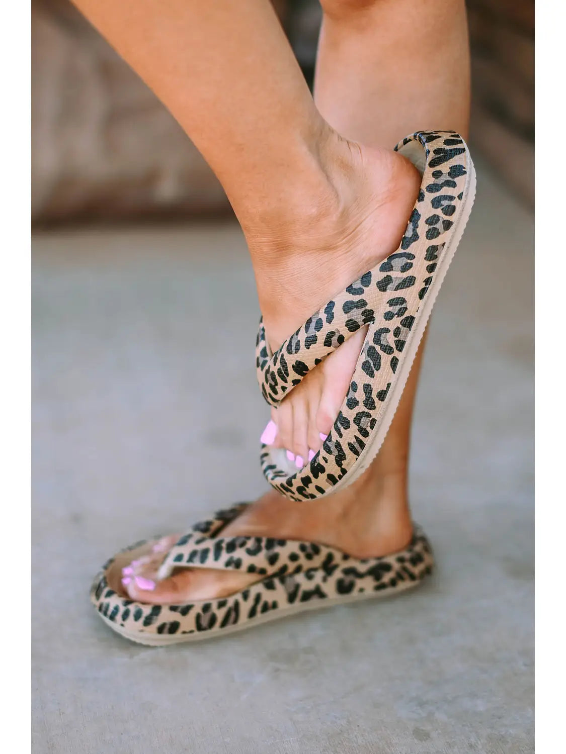 LEOPARD FLIP FLOPS