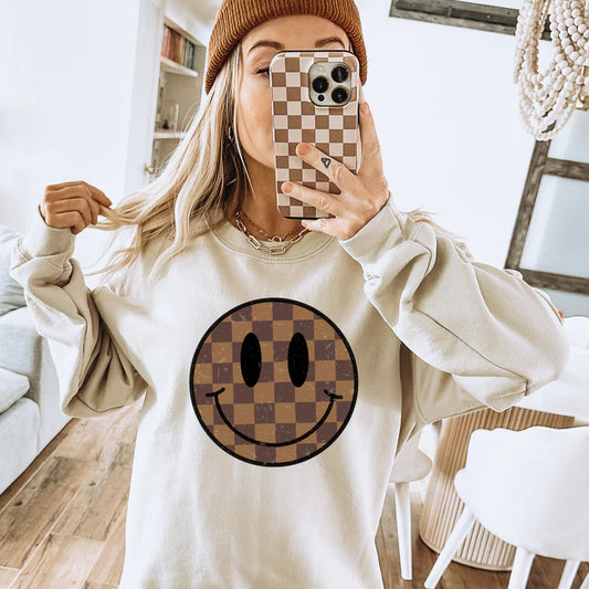 BROWN CHECK SMILEY