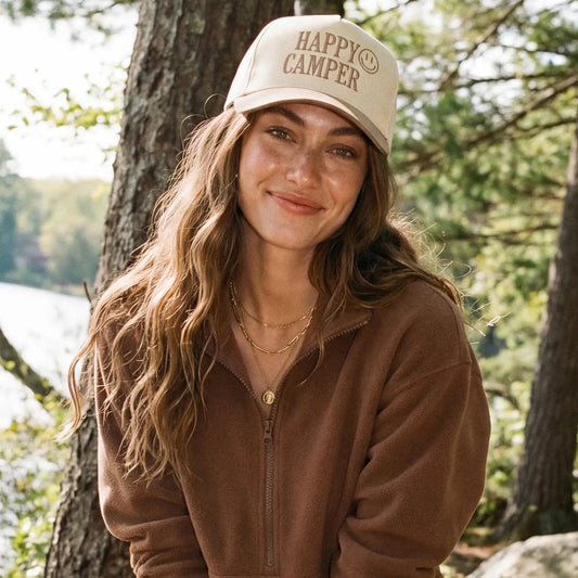HAPPY CAMPER TRUCKER HAT