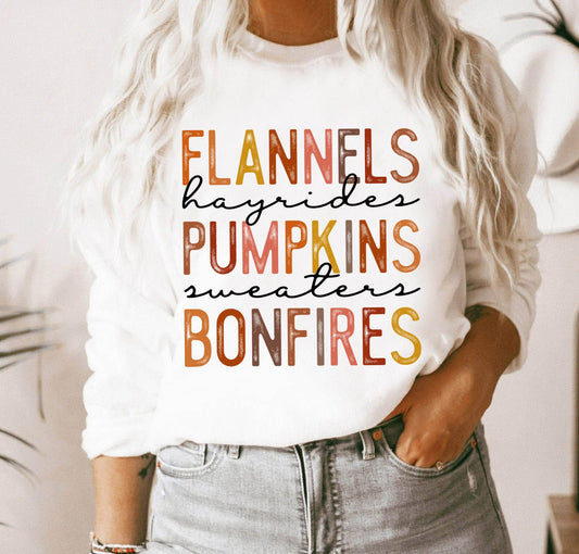 FLANNELS PUMPKINS BONFIRES
