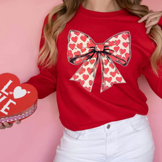 RED BOWS AND HEARTS