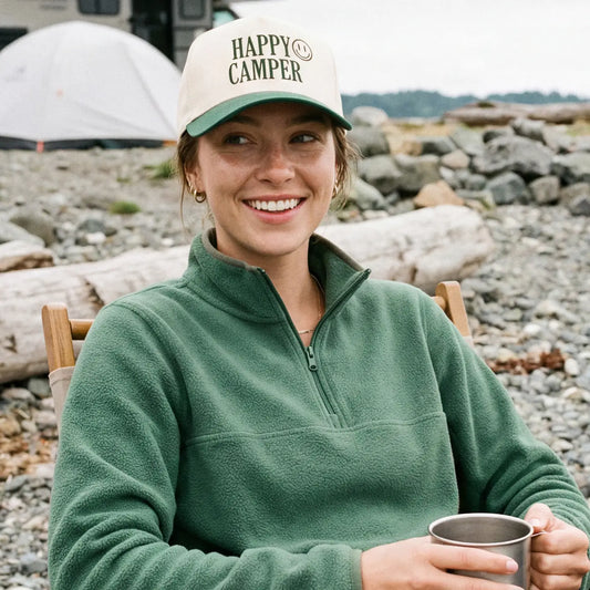 HAPPY CAMPER TRUCKER HAT