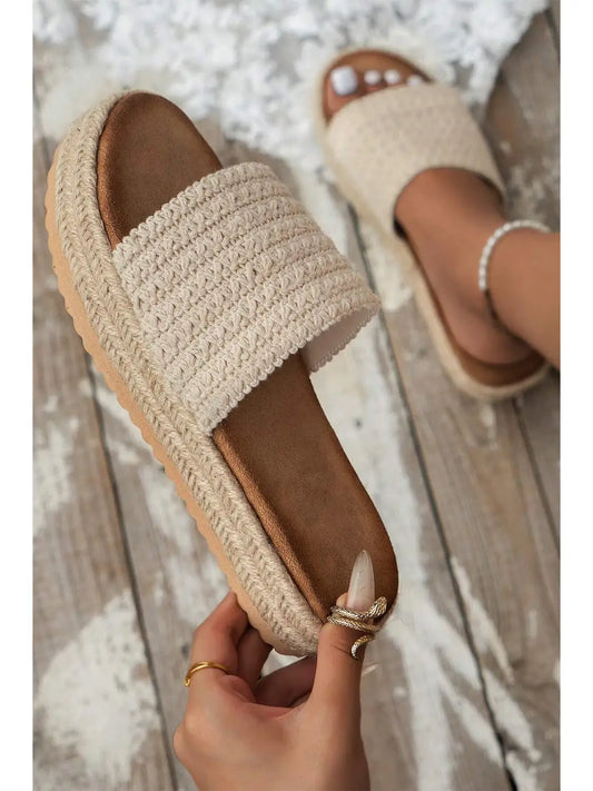 BOHO WOVEN SLIP ON WEDGE
