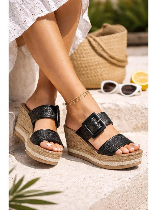 PLATFORM WEDGE SANDALS