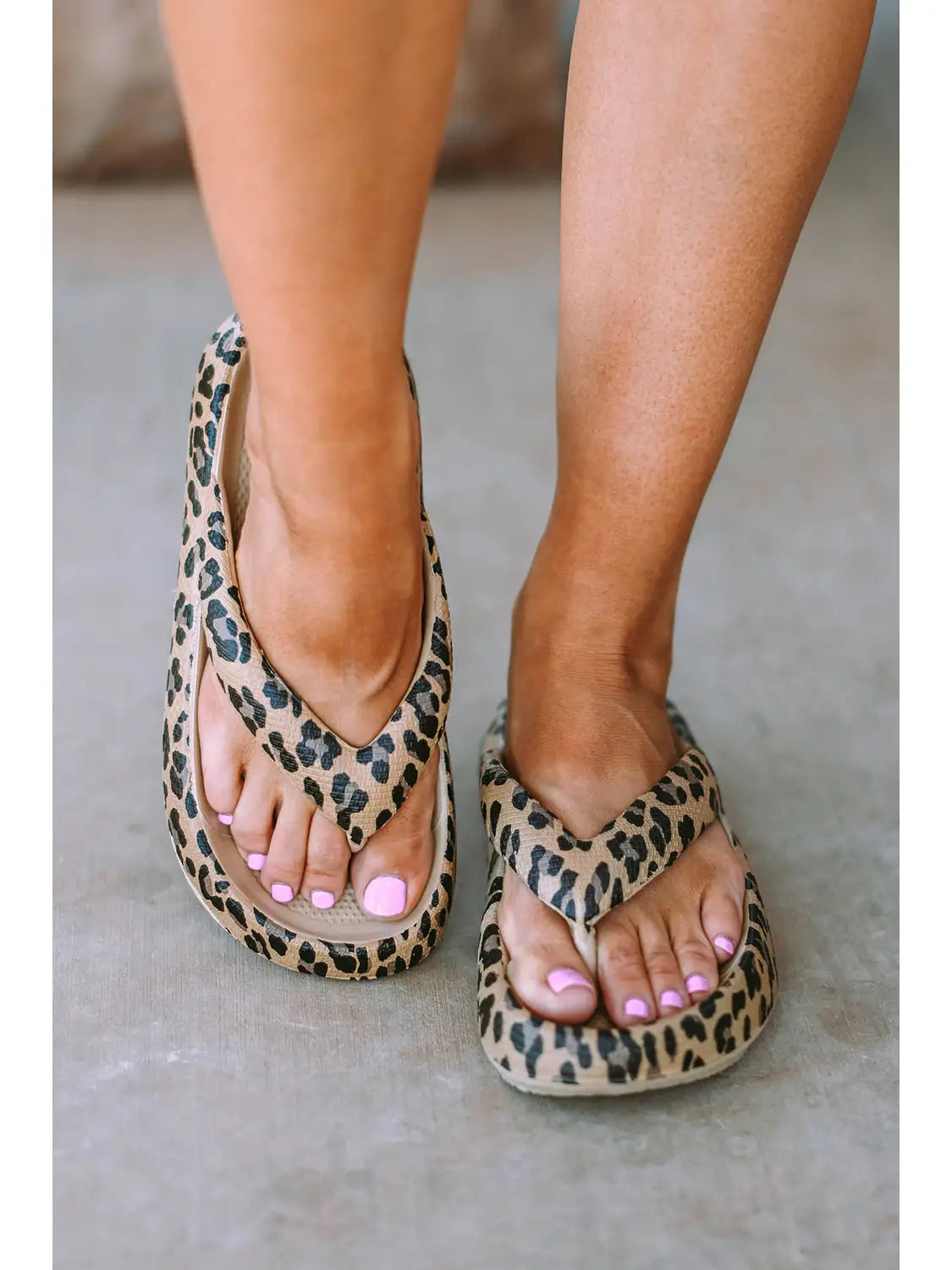 LEOPARD FLIP FLOPS