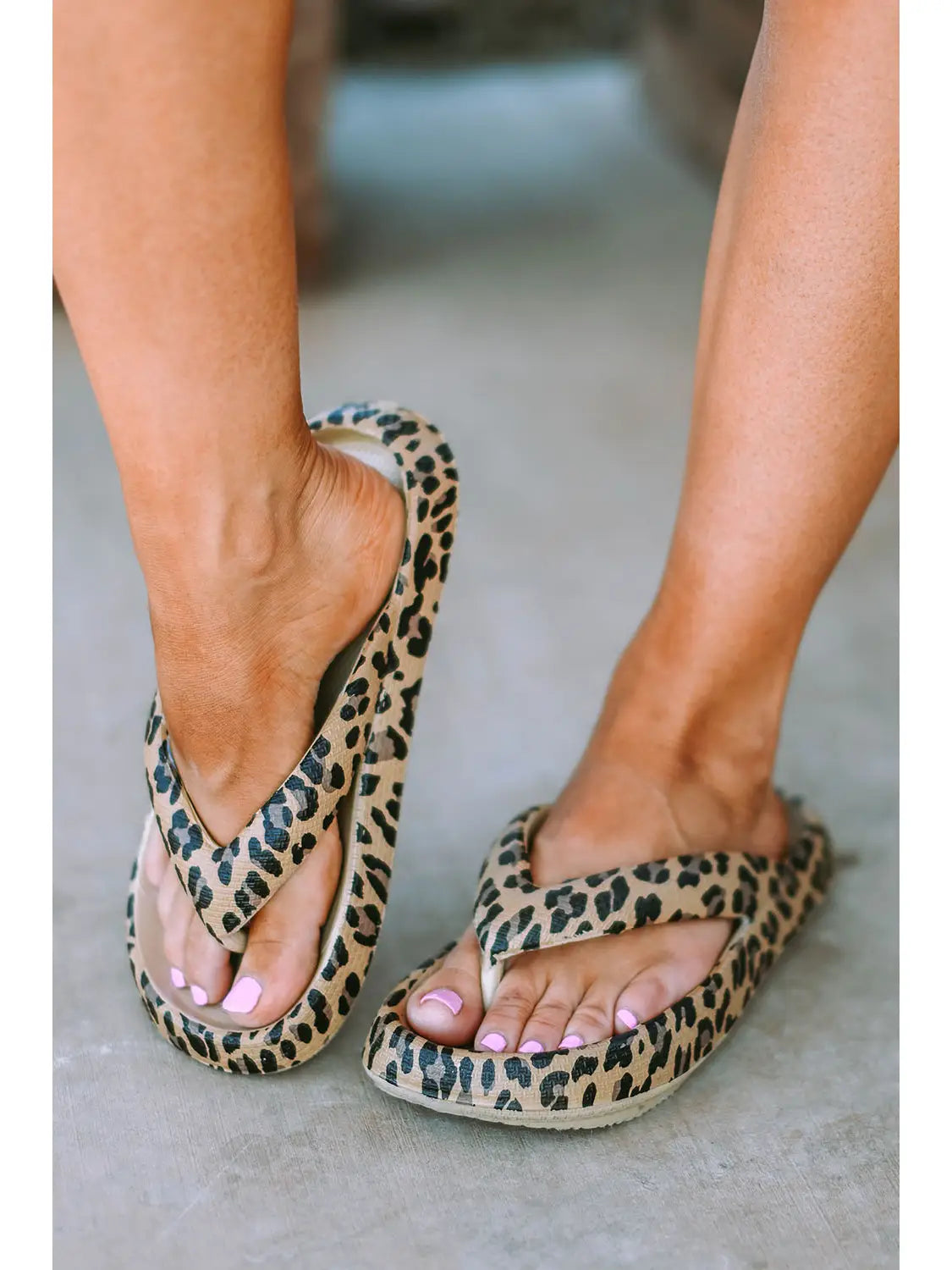 LEOPARD FLIP FLOPS