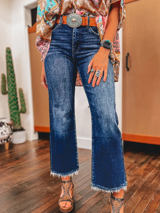 HIGH WAISTED FLARE DENIM